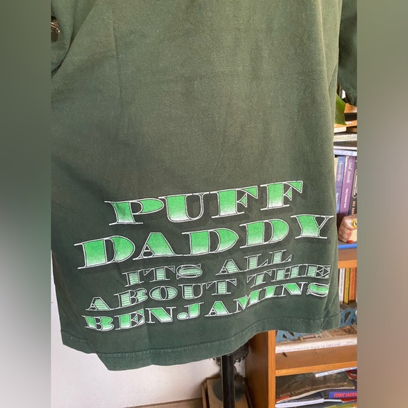 VTG 95’ Puff Daddy “It’s all about the Benjamin’s” double sided Tee Shirt. Rare. - Picture 7 of 10